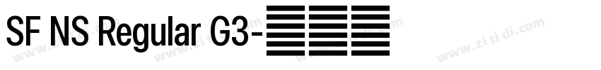 SF NS Regular G3字体转换 SF NS Regular G3字体转换